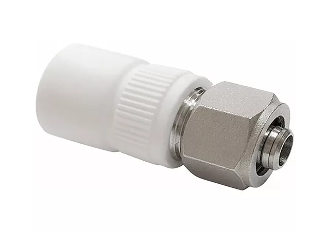 Ниппель ПП полипропиленовый на PEX 20х16 мм серый